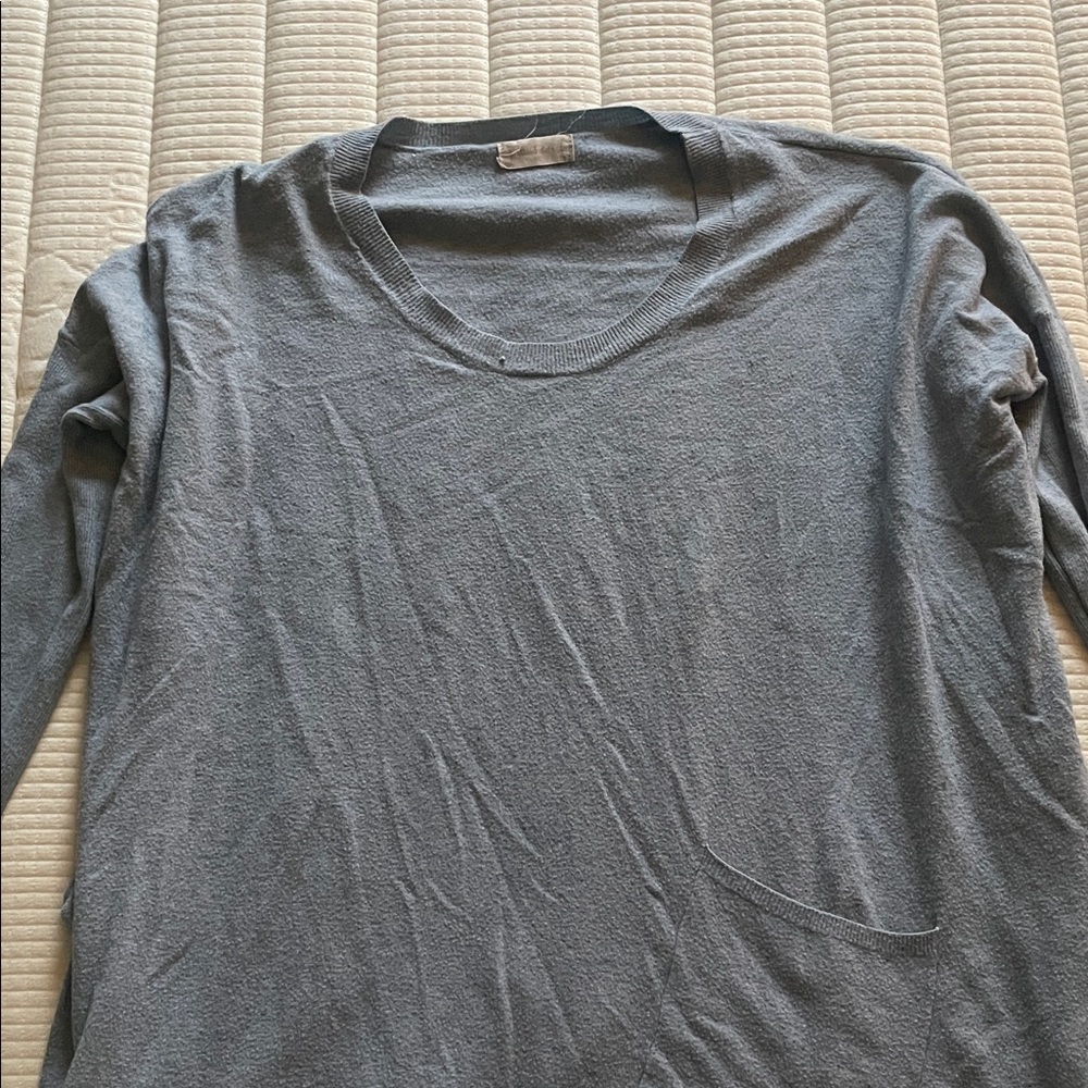 Blue Long Sleeve Top